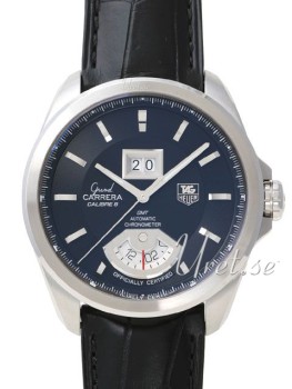 TAG Heuer Grand Carrera Black Dial Black Leather GMT TAG Heuer Grand Carrera Black Dial Black Leather GMT