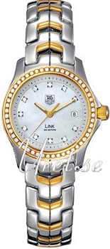 TAG Heuer Link White MOP Dial Two Tone Bracelet Diamond Bezel