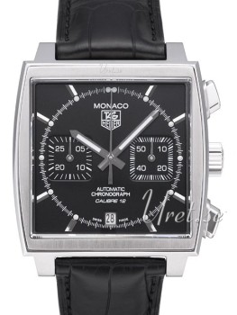 TAG Heuer Monaco Calibre 12 Black Dial Leather TAG Heuer Monaco Calibre 12 Black Dial Leather