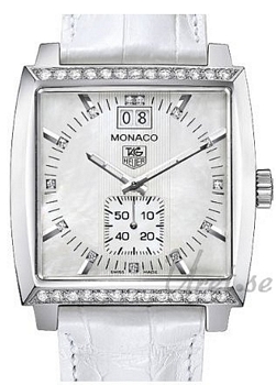 TAG Heuer Monaco White MOP Dial Diamonds