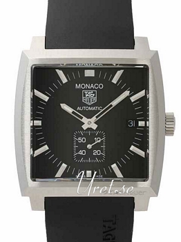 TAG Heuer Monaco Automatic Black Dial Black Rubber TAG Heuer Monaco Automatic Black Dial Black Rubber