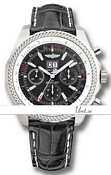 Breitling For Bentley 6.75 Black Dial Croco Strap