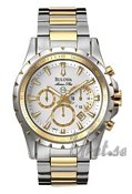 Bulova Marine Star Chronograph Two Tone White Dial
