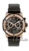 Bulova Marine Star Chronograph Gold Tone Black Dial