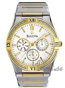 Bulova Diamonds Two Tone White Dial