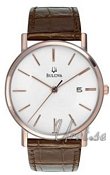 Bulova Straps Gold Tone White Dial