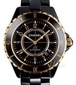 Chanel J12 Cheramic/Gold Black Dial