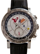 Corum Classical GMT Silver Dial Leather