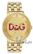 Dolce & Gabbana Prime Time Gold Dial Gold Tone Bracelet