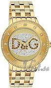 Dolce & Gabbana Prime Time Gold Dial Gold Tone Bracelet