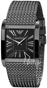 Emporio Armani Classic Sort/St�l 30x31 mm