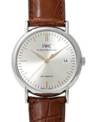 IWC Portofino Silver Dial Brown Leather Large