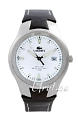 Lacoste Sport White Dial Black Leather