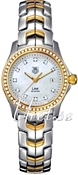 TAG Heuer Link White MOP Dial Two Tone Bracelet Diamond Bezel