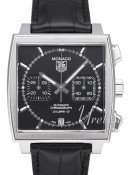 TAG Heuer Monaco Calibre 12 Black Dial Leather