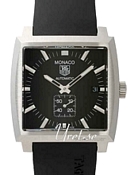 TAG Heuer Monaco Automatic Black Dial Black Rubber