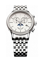 Maurice Lacroix Les Classiques Chronographe Phases De Lune Hvit/