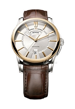 Maurice Lacroix Pontos Jours Date Sølv/Lær Ø40 mm Maurice Lacroix Pontos Jours Date Sølv/Lær Ø40 mm