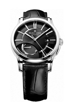 Maurice Lacroix Pontos Reserve De Marche Sort/Lær Ø39.5 mm Maurice Lacroix Pontos Reserve De Marche Sort/Lær Ø39.5 mm