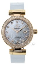 Omega Ladymatic MOP, White Dial Croco Strap
