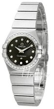 Omega Constellation Brushed 24 mm Steel Black Dial