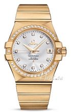 Omega Constellation Yellow Gold Silver Dial Bracelet