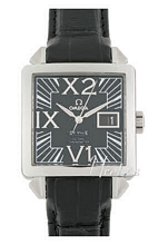 Omega De Ville X2 Black Dial Leather