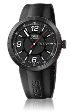 Oris Motor Sport TT1 Day Date Sort/Gummi Ø43 mm Oris Motor Sport TT1 Day Date Sort/Gummi Ø43 mm