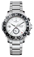 Perrelet Seacraft GMT Hvit/St�l �42 mm