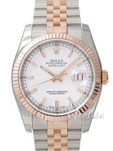 Rolex Datejust White Dial Rose Gold / Steel Jubilee Bracelet Rolex Datejust White Dial Rose Gold / Steel Jubilee Bracelet