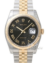 Rolex Datejust Black Dial Yellow Gold / Steel Jubilee Bracelet Rolex Datejust Black Dial Yellow Gold / Steel Jubilee Bracelet