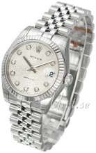 Rolex Datejust Silver Dial Midsize Jubilee Bracelet Diamond