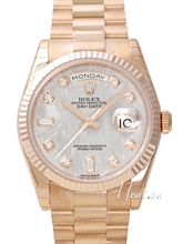 Rolex Day-Date Meteorite Diamond Dial Rose Gold Presient Bracele Rolex Day-Date Meteorite Diamond Dial Rose Gold Presient Bracele