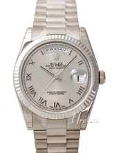 Rolex Day-Date Silver Dial White Gold President Bracelet Rolex Day-Date Silver Dial White Gold President Bracelet