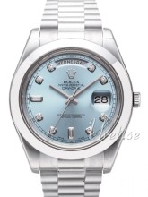 Rolex Day-Date II Blue Dial Platinum Diamond Index Rolex Day-Date II Blue Dial Platinum Diamond Index