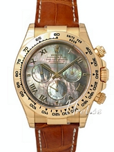 Rolex Daytona Black MOP Dial Yellow Gold Brown Leather Rolex Daytona Black MOP Dial Yellow Gold Brown Leather