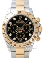Rolex Daytona Black Diamond Dial Yellow Gold/Steel Oysterlock Br Rolex Daytona Black Diamond Dial Yellow Gold/Steel Oysterlock Br