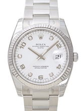 Rolex Perpetual Date Silver Dial Diamond Oyster Bracelet Rolex Perpetual Date Silver Dial Diamond Oyster Bracelet