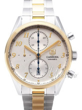 TAG Heuer Carrera Heritage Chronograph Silver Dial Bracelet