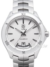 TAG Heuer Link Calibre 5 Day-Date Automatic Sølv/Stål Ø42 mm TAG Heuer Link Calibre 5 Day-Date Automatic Sølv/Stål Ø42 mm