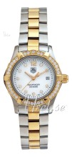 TAG Heuer Aquaracer White MOP Dial Two Tone Diamond Bezel Ladies